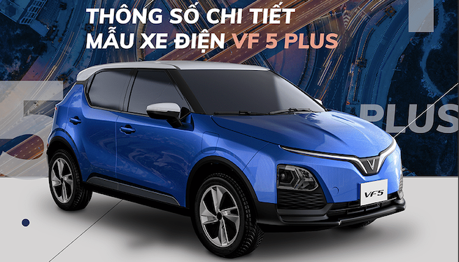 Thông số chi tiết mẫu xe điện VF 5 Plus